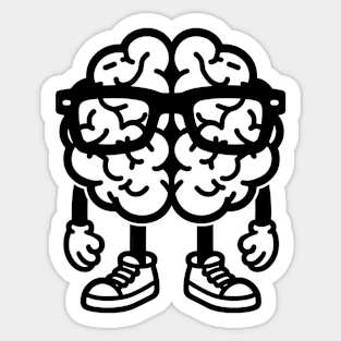 Nerdy Brain Sticker